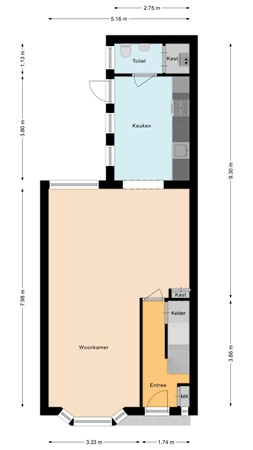 Floorplan - Hendrik Goebelstraat 10, 2411 AV Bodegraven
